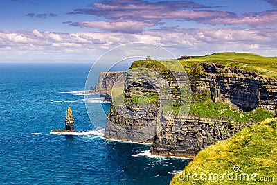 Cliffs of Moher Ireland travel traveling sea nature tourism ocean Stock Photo