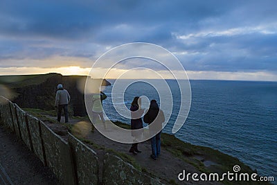 Visiting the Cliffs of Moher Editorial Stock Photo