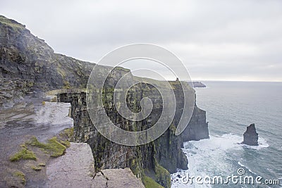 Visiting the Cliffs of Moher Stock Photo