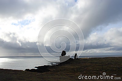 Cliffs and ocean in Iceland on the SnÃ¦fellsnes Peninsula Stock Photo