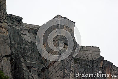 Cliffs and rocky shores of Lysefjord, Norway Stock Photo