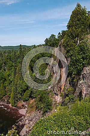 Cliffs at Tettegouche State Park Stock Photo