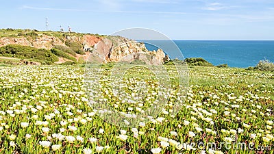 Cliffs view on Lagos, Algarve Stock Photo