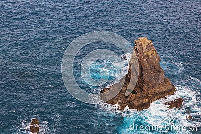 Cliffs view on East coast of Madeira island. Ponta de Sao Lourenco. Portugal. Stock Photo