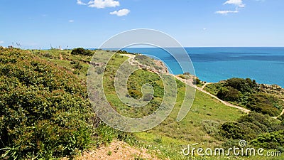 Cliffs view on Lagos, Algarve Stock Photo