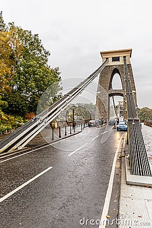 Clifton bridge in autumn, Bristol Editorial Stock Photo