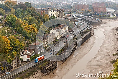 Clifton bridge in autumn, Bristol Editorial Stock Photo