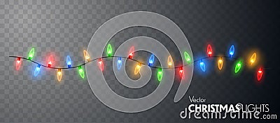 Christmas Lights garland Vector Illustration