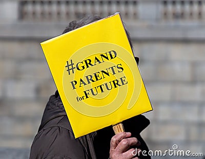 Climate activists protesting in Stockholm Editorial Stock Photo