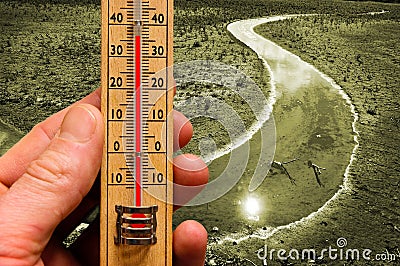 Climate change background Stock Photo