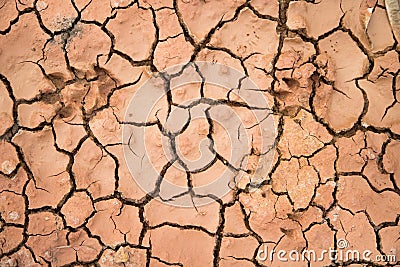 Climate change, global warming, closeup cracked soil Stock Photo