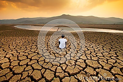 Climate change and global warming concept Stock Photo