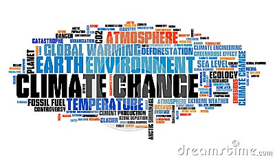 Climate change sign Stock Photo