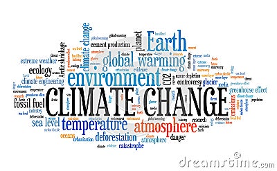 Climate change words Stock Photo