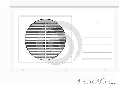 Climate control system. Air conditioner. Split system. External block. Vector. Vector Illustration