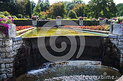 The Gardens of the Villa Taranto on Lake Maggiore which is the most westerly of the three large lakes of Italy Stock Photo