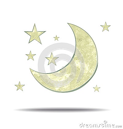 Climate. moon and stars Vector Illustration