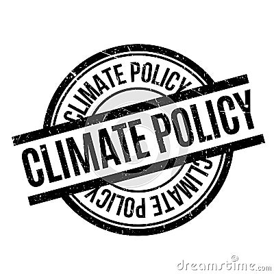 Climate Policy rubber stamp Stock Photo