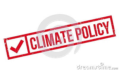 Climate Policy rubber stamp Stock Photo