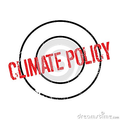 Climate Policy rubber stamp Vector Illustration