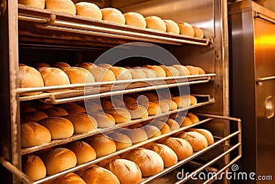 climatic chamber to control proofing of the bread Stock Photo