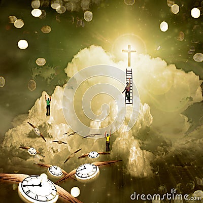 Climb to Enlightenment Stock Photo