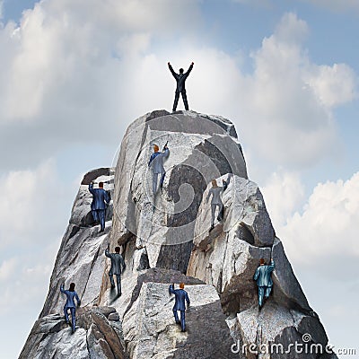 Climb To The Top Stock Photo