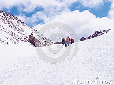 Climbers at the mountains Editorial Stock Photo