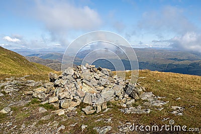 Climbing Ben Ledi in the Trossachs Stock Photo