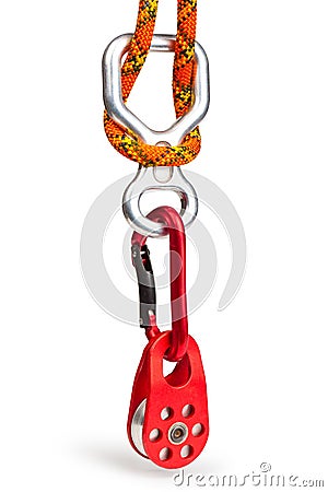 Climbing equipment Stock Photo