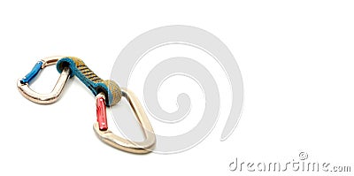 Climbing equipment - Two carabiners Stock Photo