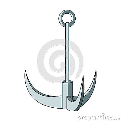 Climbing hook.Mountaineering single icon in cartoon style vector symbol stock illustration web. Vector Illustration