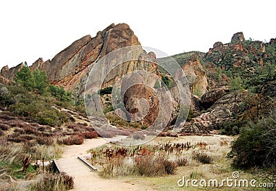 Climbing Pinnacles Stock Photo