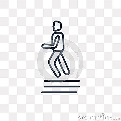 Climbing Stairs vector icon isolated on transparent background, Vector Illustration