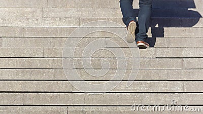 Climbing stairs Stock Photo