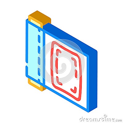 cling film plastic isometric icon vector illustration Vector Illustration