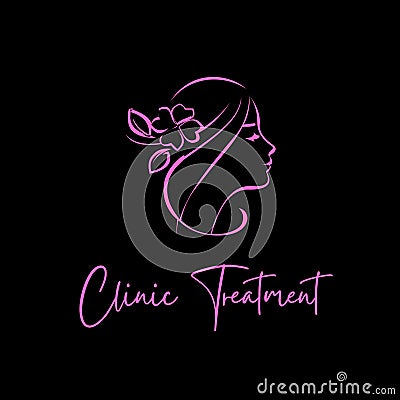 Clinic Treatment logo Stock Photo