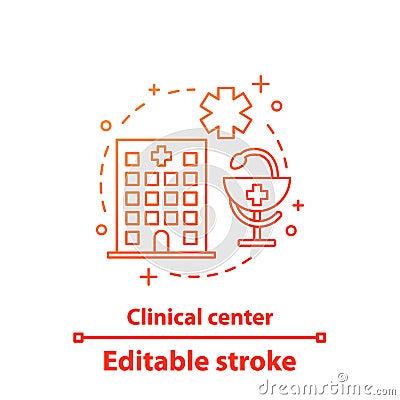 Clinical center concept icon Vector Illustration