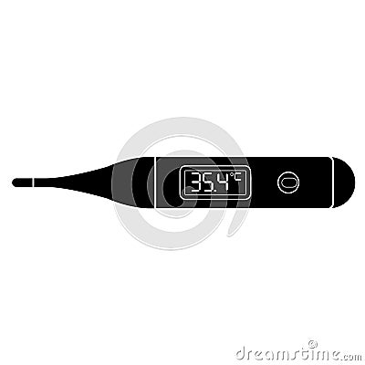 Clinical Digital Thermometer vector Vector Illustration