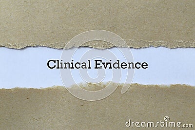 Clinical evidence on paper Stock Photo