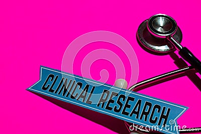 Clinical Research on the print paper with medicare Concept Stock Photo