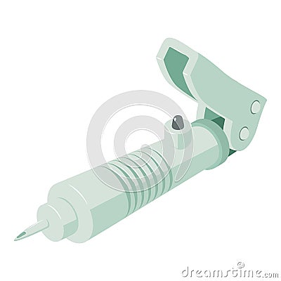 Clinical syringe icon, isometric style Vector Illustration