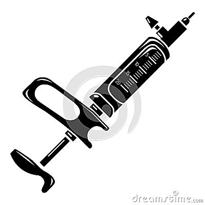 Clinical syringe icon, simple style Vector Illustration