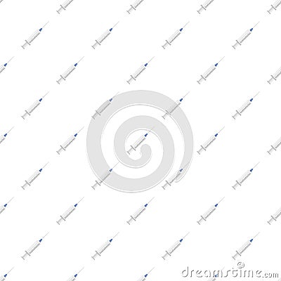 Clinical syringe pattern seamless vector Vector Illustration