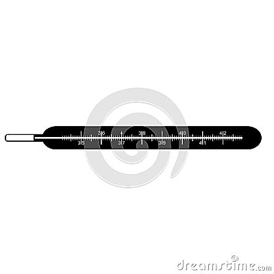 Clinical thermometer on white background vector Vector Illustration