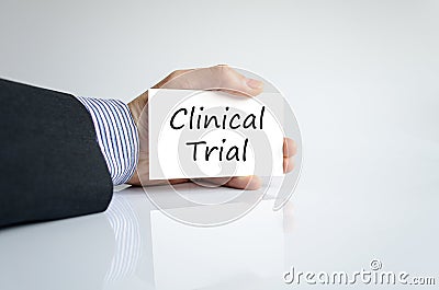 Clinical trial text concept Stock Photo