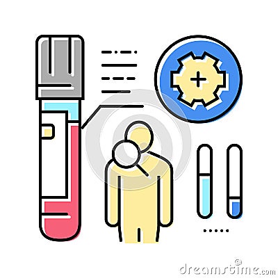 clinical trials biomedical color icon vector illustration Vector Illustration