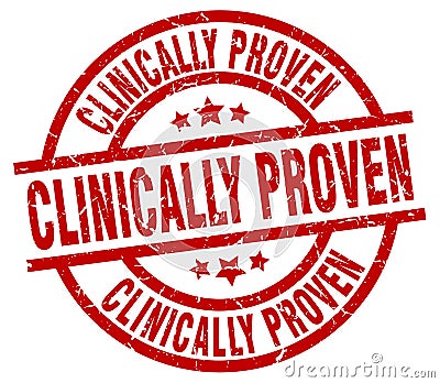 clinically proven stamp Vector Illustration