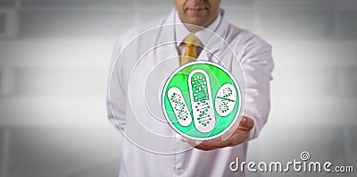 Clinician Offering Drugs Based On DNA Profiling Stock Photo