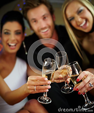 Clinking glasses Stock Photo